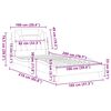 vidaXL Estrutura de cama Viana sem colch&atilde;o 100x200 cm couro artificial branco