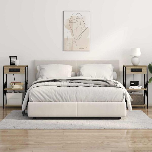 vidaXL Arm&aacute;rio de Cabeceira Carvalho Sonoma 41 x 31 x 76 cm