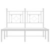 vidaXL Estrutura de cama com cabeceira 120x190 cm metal branco