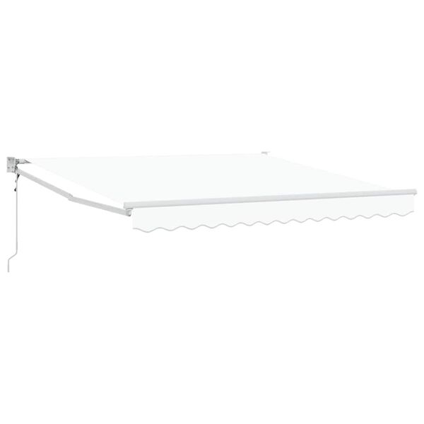vidaXL Toldo Retr&aacute;til Branco 350 x 250 cm tecido