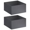 vidaXL Vaso de Jardim 2 unid. Antracite 60 x 60 x 40 cm