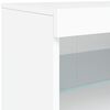 vidaXL Aparador com luzes LED 181,5x37x67 cm branco