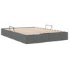 vidaXL Cama com Armazenamento Cinza Escuro 140 x 200 cm tecido
