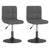 vidaXL Cadeiras de jantar girat&oacute;rias 2 pcs veludo cinzento-escuro