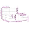 vidaXL Estrutura de cama otomana com colch&otilde;es tecido creme 180x200cm