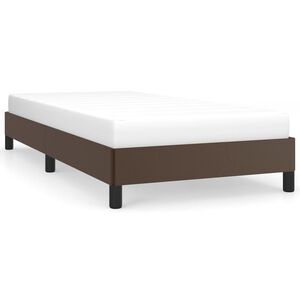 vidaXL Estrutura de cama 80x200 cm couro artificial castanho