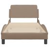 vidaXL Estrutura de cama Dover couro artif. 90x190 cm cappuccino