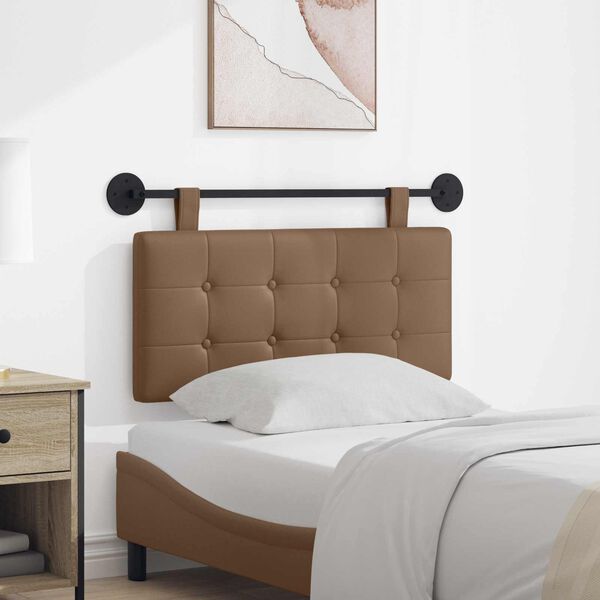 vidaXL Cabeceira Suspensa Cappuccino 100 x 55 x 5 cm Couro Sint&eacute;tico