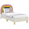 vidaXL Estrutura de Cama para Crian&ccedil;a com Cabeceira Creme 70 x 140 cm