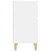vidaXL Mesa de cabeceira 40x35x70 cm branco brilhante