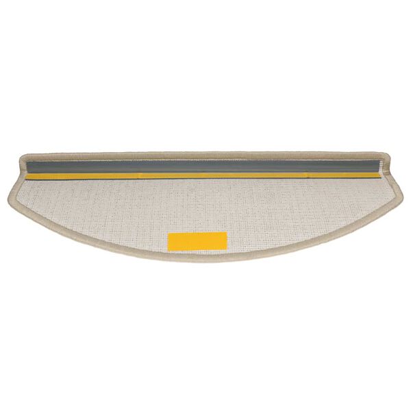 vidaXL Tapetes de escada 20 pe&ccedil;as 65x24x4 cm cinza-claro semicircular grande