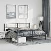 vidaXL Estrutura de cama com cabeceira e pés 193x203 cm metal preto