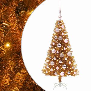 vidaXL &Aacute;rvore de Natal Ouro 120 cm PET