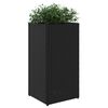 vidaXL Vaso/floreira de jardim 2 pcs 30x30x60 cm vime PE preto