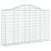 vidaXL Cestos gabião arqueados 2pcs 200x30x120/140cm ferro galvanizado