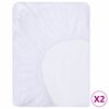 vidaXL Len&ccedil;ol ajust&aacute;vel imperme&aacute;vel 2 pcs 70x140 cm algod&atilde;o branco