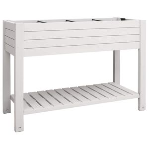 vidaXL Canteiro elevado 110x45x79 cm polipropileno branco