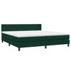 vidaXL Cama com molas/colch&atilde;o 180x220 cm veludo verde-escuro