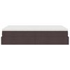 vidaXL Estrutura de cama otomana com colch&atilde;o 120x190cm castanho escuro