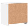 vidaXL Mesa de cabeceira 40x30x39 cm contraplacado branco brilhante