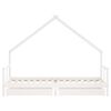vidaXL Estrutura cama infantil c/ gavetas 80x200cm pinho maci&ccedil;o branco