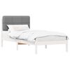 vidaXL Estrutura de Cama com Cabeceira Estofada Cinzento-claro