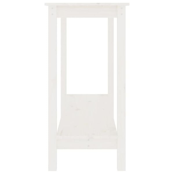 vidaXL Mesa consola 110x40x80 cm pinho maciço branco