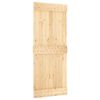vidaXL Porta Deslizante NARVIK Natural e Preto 85 x 210 cm (152,5 cm)
