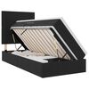 vidaXL Cama de Armazenamento LED com Colch&atilde;o Preto 90 x 190 cm Veludo