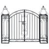 vidaXL Port&atilde;o de jardim ornamental 122x20,5x100 cm ferro forjado