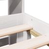 vidaXL Cama com estante sem colchão 140x190 cm pinho maciço branco