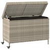 vidaXL Caixa de arrumação com rodas 110x55x73 cm vime PE cinza-claro