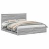 vidaXL Estrutura da Cama com gaveta Cinza Sonoma 200 x 200 cm