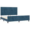 vidaXL Estrutura de cama c/ cabeceira 180x200 cm veludo azul-escuro