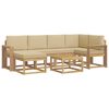 vidaXL Conjunto de Sof&aacute;s para Exterior 7 pcs Branco e Bege
