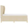 vidaXL Cama Box Springs com Colch&atilde;o Cinza Escuro 90x190 cm Creme