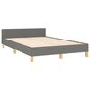 vidaXL Estrutura de cama sem colchão cinza escuro 120x190 cm tecido