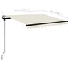 vidaXL Toldo retr&aacute;til manual independente 300x250 cm cor creme