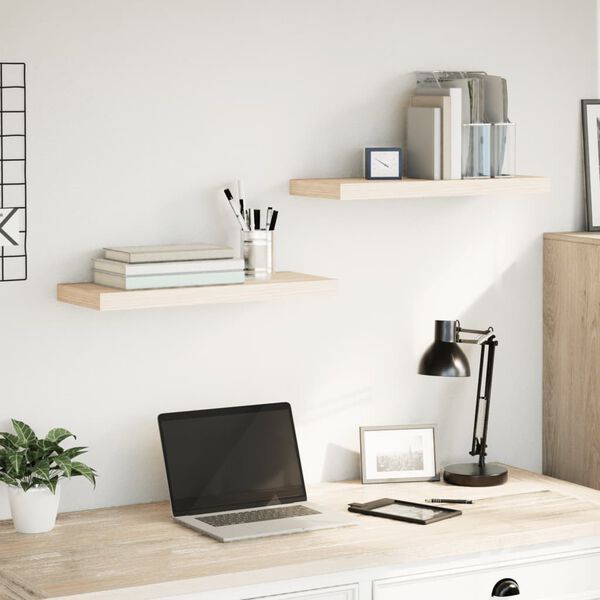 vidaXL Prateleiras flutuantes 2 pcs 60x23,5x4 cm derivados de madeira