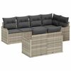 vidaXL Conjunto de Sof&aacute; de Jardim 7 unid. Cinzento-claro