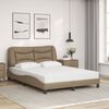 vidaXL Cama com colch&atilde;o Hvar 120x200 cm couro artificial cappuccino