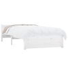 vidaXL Estrutura de cama solteiro 90x190 cm madeira maciça branco