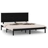 vidaXL Estrutura de cama super king 180x200 cm madeira maci&ccedil;a preto