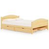 vidaXL Estrutura de cama com 4 gavetas 160x200 cm pinho maci&ccedil;o