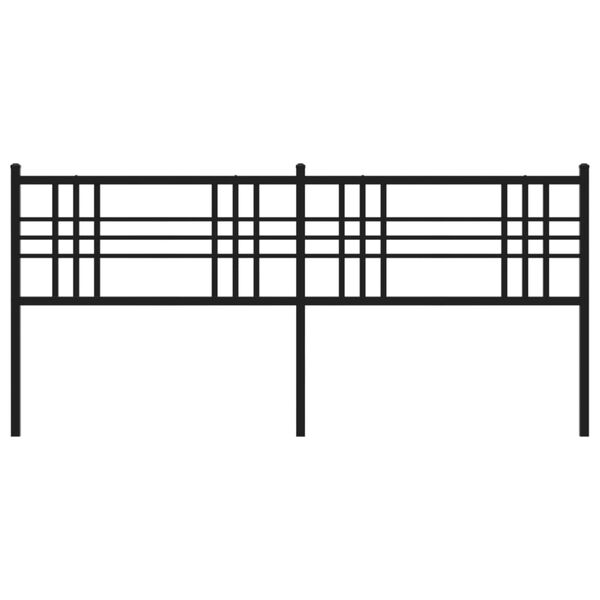 vidaXL Cabeceira de substitui&ccedil;&atilde;o 193 cm metal preto