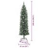 vidaXL &Aacute;rvore Slim de Natal Artificial Verde e Branco 240 cm