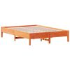 vidaXL Cama sem colch&atilde;o 140x200 cm madeira pinho maci&ccedil;a castanho-mel
