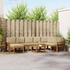 vidaXL Conjunto de Sof&aacute;s para Exterior 9 pcs Natural e Bege
