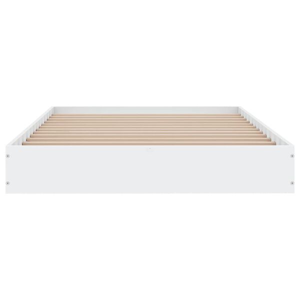 vidaXL Estrutura de cama 100x200 cm derivados de madeira branco