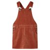 Vestido com peitilho para crian&ccedil;a bombazina cor conhaque 128